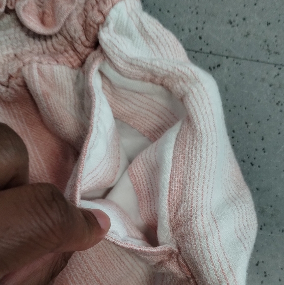 Girl's Wonder Nation Smocked Ruffle Waist Shorts Pink Stripe Size XL (14-16) - Picture 4 of 11